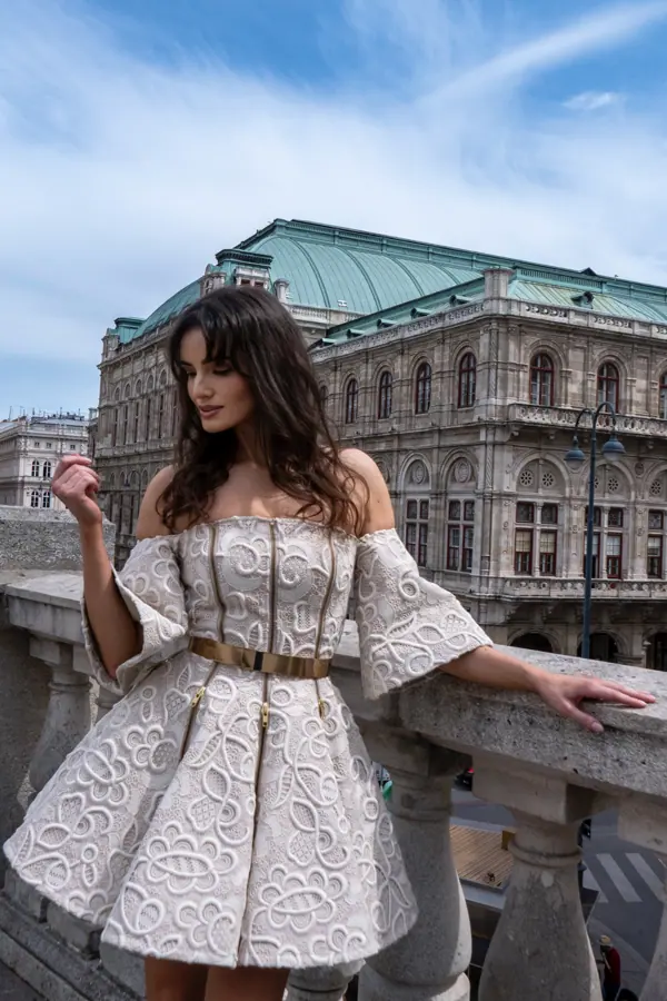 Editorial still with fashion styling and mood